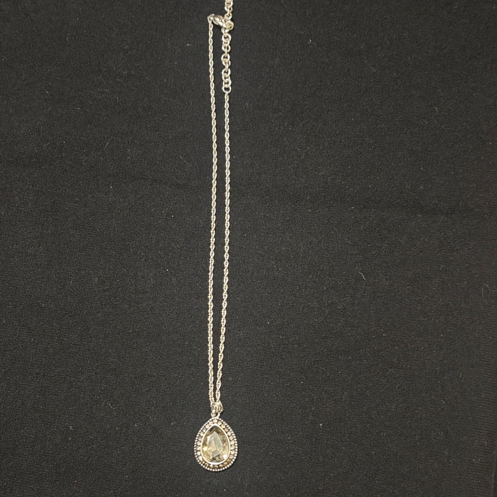 Brighton Elegant Silver Teardrop Pendant Necklace - Picture 2 of 6